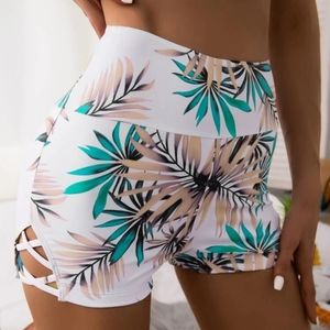 Plant Print Bikini Shorts